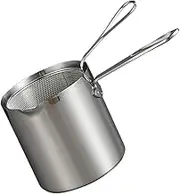 FELTECHELECTR Stainless Steel Fryer Deep Frying Pot Fry Basket Frying Pans Kitchen Supply Frypan