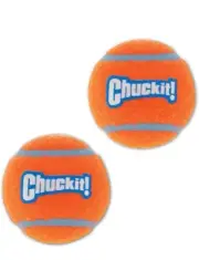 Chuckit! Compact Fetch Dog Tennis Balls, Small (for dogs 0-20 lbs) - Pack of 6