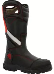Rocky Men's RKD0087 14" Black NFPA Rated Comp Toe PR EH Fire Boots, Size 8 M