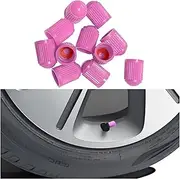 Mandark 50PCS Car Tire Stem Valve Caps, Dustproof Vehicle Stem Covers with O Rubber Ring, Airtight Seal Automotive Interior Tyre Air Cap Accessories, Universal for Bikes Truck Motorcycles (Pink)