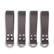 4Pk Heavy Duty Leather Tool Belt Strap Connectors Suspender Loop Hook Attachment