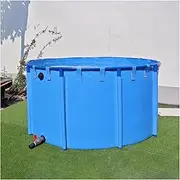 PVC Canvas Fish Pond, Large Capacity Fish Tank Above Ground, Aquarium Water Storage Tank, Pools for Ponds Fish Tank Koi Goldfish(1x0.8m)