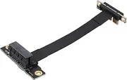Lobamop PCIE X1 Riser Cable Dual Right Angle PCIe 3.0 X1 to X1 Extension Cable 8Gbps PCI 1X Riser Card - 10CM