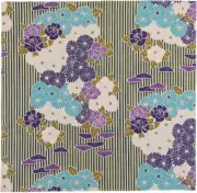 Wrapping Cloth Bag (Retro Flower Purple) Medium Size 27.56 Inches (70 Cm)