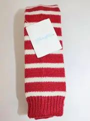 J MCLAUGHLIN Men's Tie Red Off White Striped SURFER Cotton Knit Skinny NEW $69
