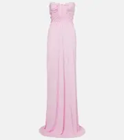 [Christopher Esber] Christopher Esber Arced Palm gathered maxi dress AU 10 pink
