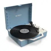 Victrola Re-Spin Light Blue Bluetooth Suitcase Record Player, Manufacture Direct