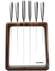 [Global] Hashira 7 Piece Knife Block Set Walnut