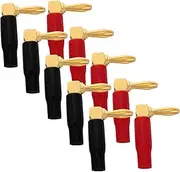 Angoily Banana Plugs for Speakers 10pcs Right Angle Construction Enhanced Stability