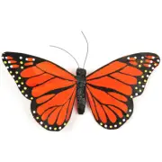 Butterfly W/Wire 6" Orange Monarch