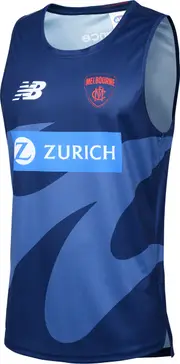 Men's AFL Melbourne Demons Football Club 2025 Retail Training Singlet