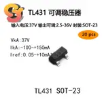 【現貨供應】20PCS TL431 絲印431 SOT-23 穩壓調整三極管 CJ431 0.5%精度 貼片