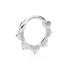 925 Sterling Silver Septum Ring with Clicker 16g Nose Piercing Jewelry for Women