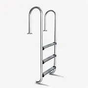 Swimming Pool Ladder,Pool Step, Incline Above Ground in-Pool Swimming Pool Ladder,2/3-Step In-Ground Stainless Steel Step,Easy to Use(3Step)