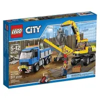 在飛比找Yahoo!奇摩拍賣優惠-新品 全新正品 LEGO 樂高積木 挖掘機和卡車 城市系列 