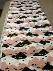 CANVAS Pink Mountain Cloud9 Organic Cotton by Ophelia Pang 2.5 Yards