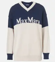 ['S Max Mara] 'S Max Mara Luigi cotton sweater UK 14 multicoloured
