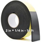 Foam Rubber Seal Strip -2" W x 1/4" T- Adhesive Tape Foam Tape Closed Cell Fo...