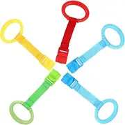 GREENADSCAPE Crib Hanging Ring 5pcs Pull Ring Set Safe Learning to Stand for Homes and Travel