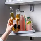 Rotating Seasoning Organizer PP Spice Rack Turntable For Bathroom