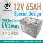 12V 65AH AGM DEEP CYCLE Battery Mobility Scooter Golf Cart Wheelchair >55Ah 6FM6