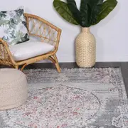 Brand Ventures Salsa Hollow Medalion Transitional Grey Rug