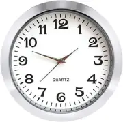 HILLHOME 2 1/8 Mini Quartz Clock Insert White Dial Silver Bezel 50mm Fit
