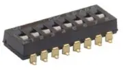 2x C & K DIP SWITCHES 5Pcs 25mA 8-Way SPST Slide Actuator, Surface Mount