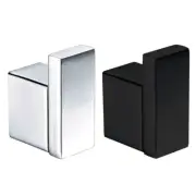 Chrome Matt Black Square Single Robe Towel Hook Stainless Steel Wall Mounted