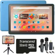 Amazon Fire HD10 10.1" 32GB Tablet 13th Gen Ocean + Recording Set for Podcasters