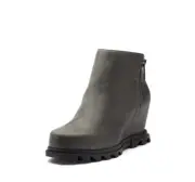 Sorel Joan Of Arctic Wedge III Zip Booties, Size 5, Quarry, Black