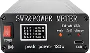 1.8MHz-50MHz 0.5W-120W SWR HF Short Waves Standing Waves Meter Power Meter FM AM CW SSB Portable SWR with OLED Display Screen Aluminum Housing