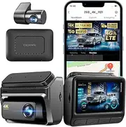 DDPAI Wireless 4G LTE Remote 2 Channel 2160P+1080P Front Rear Inside Dash Cam with Start Reminder Night Vision 5G WiFi APP Control 24 Hours Parking Monitor Support 512GB TF Card, Z60 4G