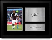 HWC Trading Youri Tielemans Aston Villa Gifts Printed Signed Autograph Picture for Football Fans and Supporters - A4 Framed