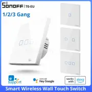 SONOFF T0EU Smart WiFi Wall Touch Switch Panel Wireless APP Remote Control Voice
