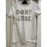 ［清衣櫃]二手-DON’TCARE素白T-SHIRT