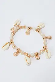 Gold Shell Charm Bracelet