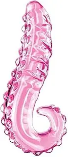 Crystal Glass Pleasure Wand Dildo Penis - AKStore - hand blown glass massager - pink