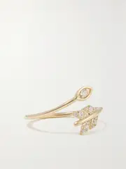 [Sydney Evan] Sydney Evan - Evil Eye Arrow 14-karat Gold Diamond Ring - 7 7 Gold