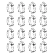 16 Pcs Hose Clamps, Stainless Steel 5/8"- 1"(16-25mm) Pipe Clamp