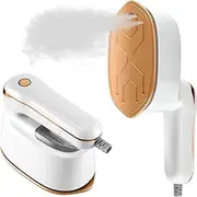 Unbbty 2-IN-1 Travel Steamer Iron for Clothes, Powerful Clothes Iron for Travel, 1100W, 15S Fast Heat-up, 3 Steam Levels Output, Portable Handheld Steamer Garment (White)