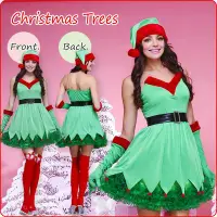 在飛比找Yahoo!奇摩拍賣優惠-高雄艾蜜莉戲劇服裝表演服*聖誕節服裝/耶誕樹/綠色小可愛聖誕