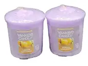Yankee Candle 2 Lemon Lavender scented votive sampler candles new wax Purple