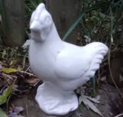 Latex chicken rooster mold plaster concrete cement rubber mould 6"Hx4.5"Lx3"W