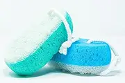 Scrubbing Bath Shower Body Sponge for Woman Man Kids -4 Pack- MR. Sponge Energizing Double Sided Bath Relaxing Massage Scrubbing Body Scrubber Loofah Deep Cleansing Loofah Exfoliating Body Scrubber