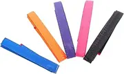Abaodam 5Pcs Badminton Racket Grip Tape Soft PU Slip Overgrips Elastic Perforated Design Sweat Absorbing for Tennis Table Tennis Badminton Rackets Comfortable Handle Wraps