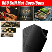 3/5x Reusable BBQ Grill Mats Baking Cooking Sheet Non-Stick Teflon Barbecue Pad