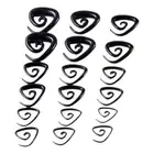 9 Pairs Unique Black Helical Ear Studs Multifuntional Acrylic Fashion Accessory