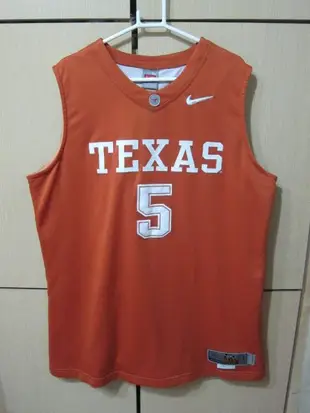 衣市藍~NIKE TEAM TEXAS 5號 V領排汗運動背心 (XL/TG/EG~局棕色~)(220921)