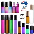 10X 100X 5ml 10ml Amber Glass Essential Oils Roller Bottles Roll On Perfume oil
